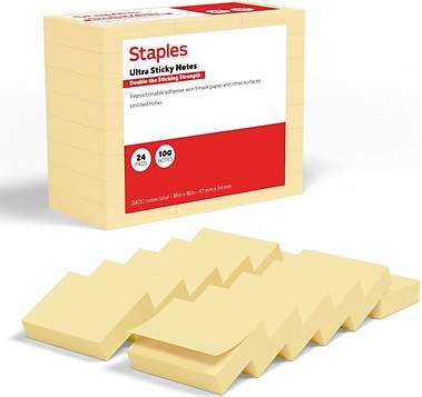 Note Staples Ultra Sticky Notes 100 Sheets