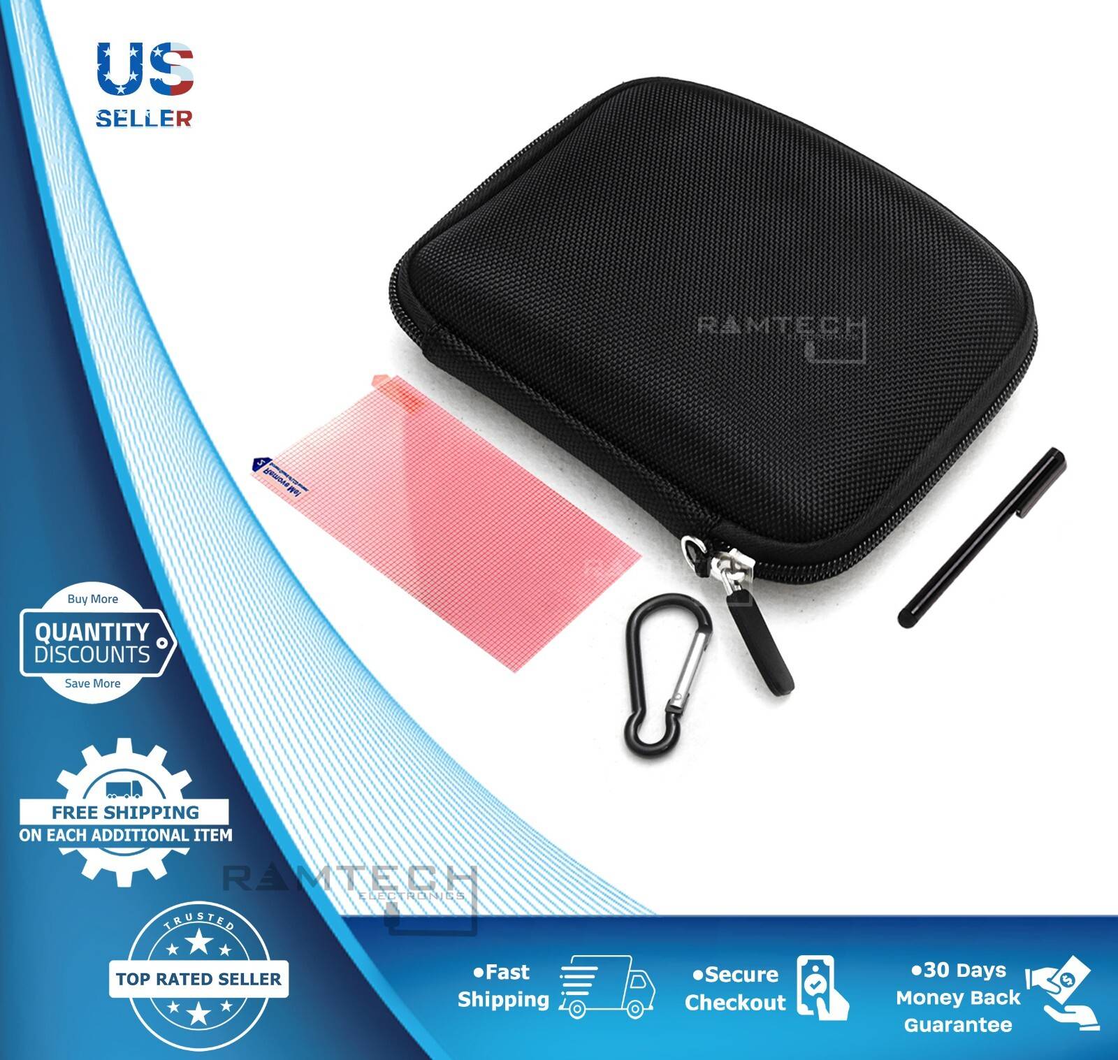 Ramtech Electronics 5-Inch Hard Shell Carrying Case Gps-HC5