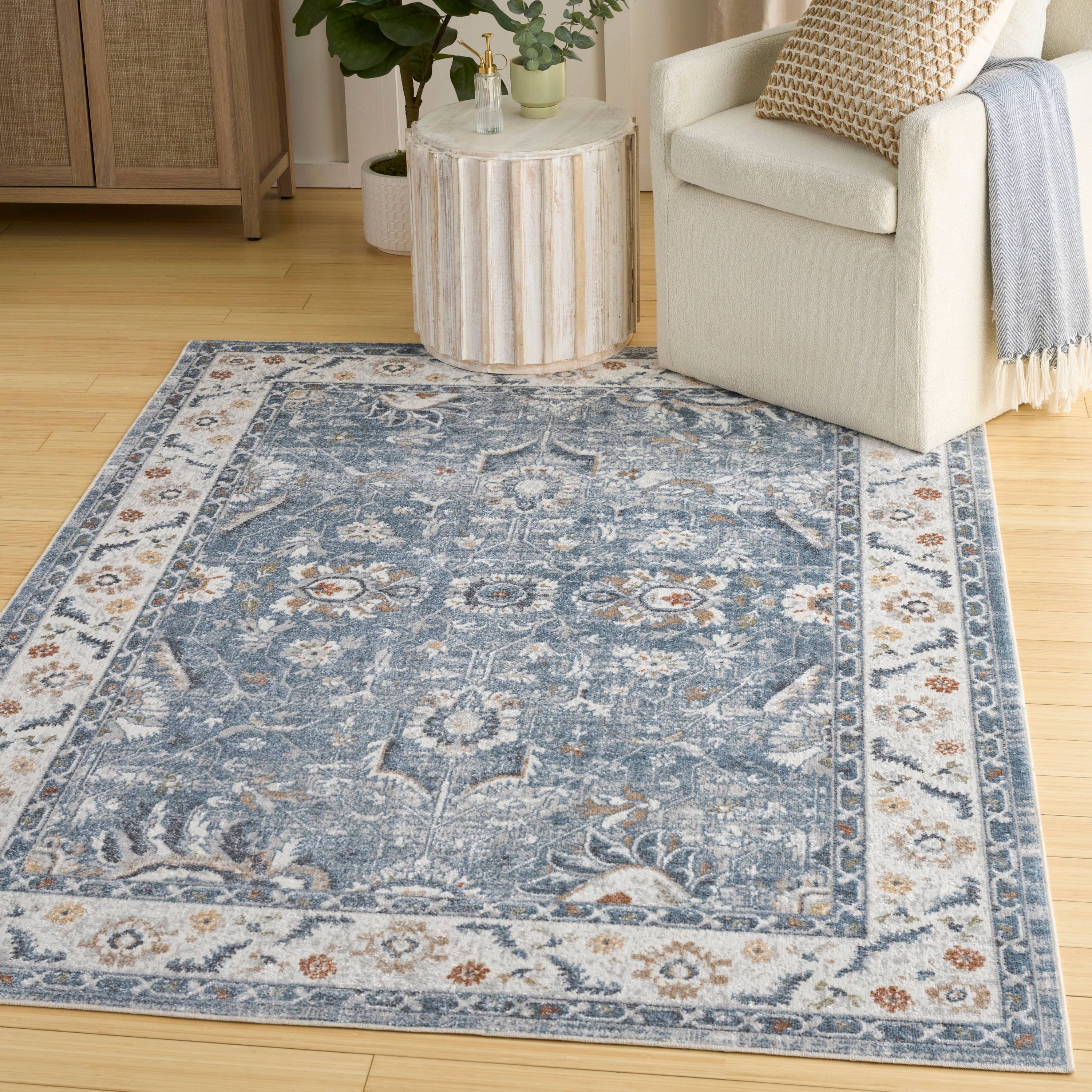 Nourison Astra Indoor Washable Rug Blue