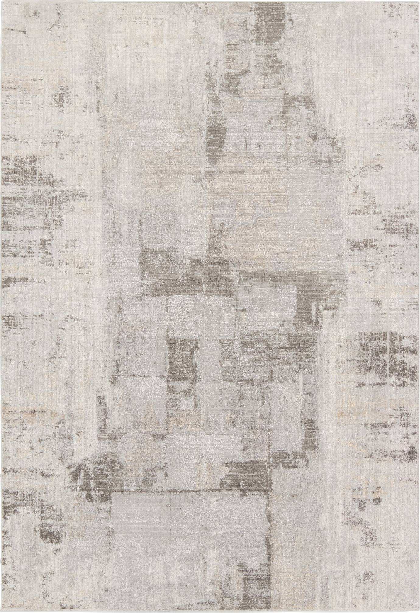 Abstract Cream Taupe Area Rug