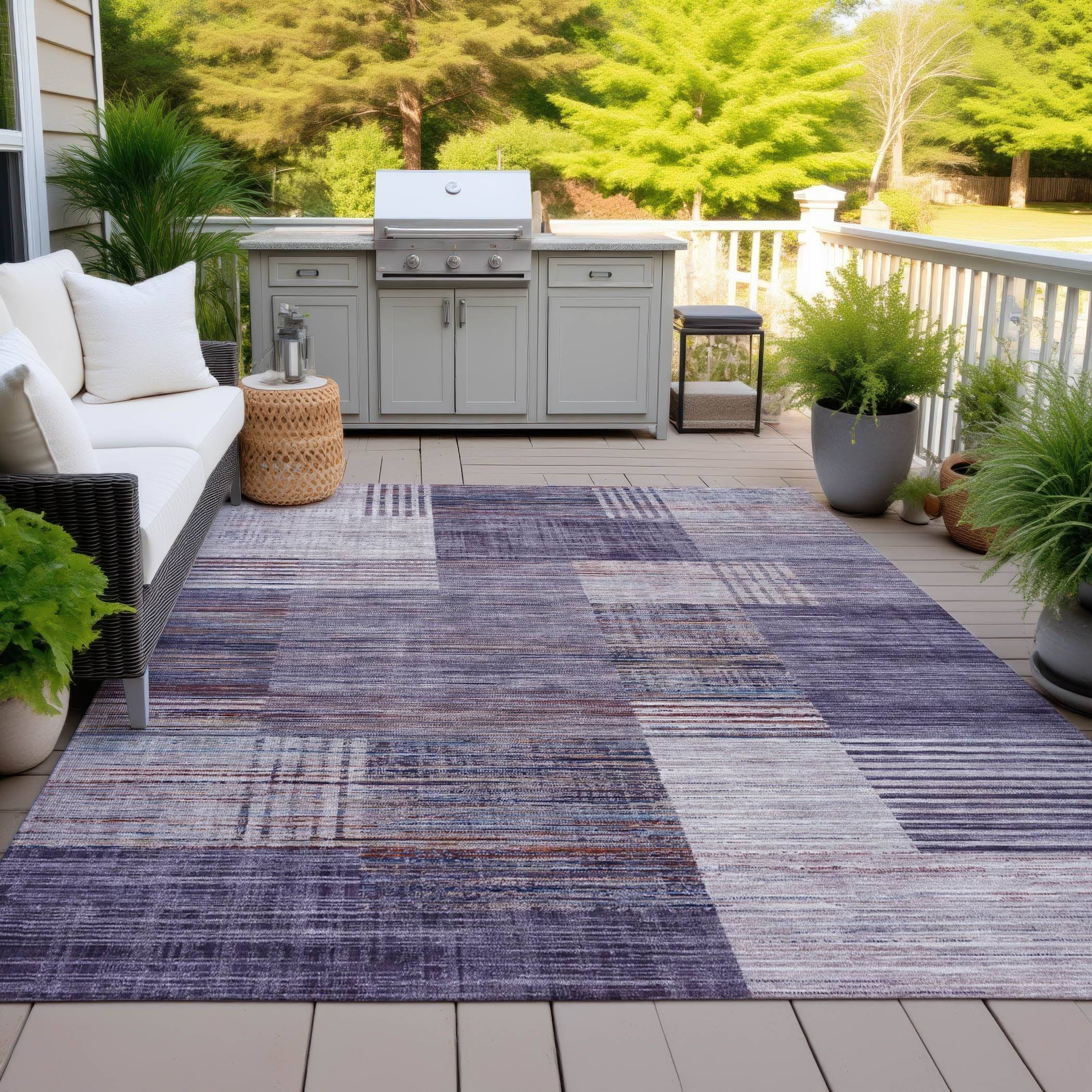 Addison Rugs Indoor Outdoor Contemporary Geo Chantille Rug