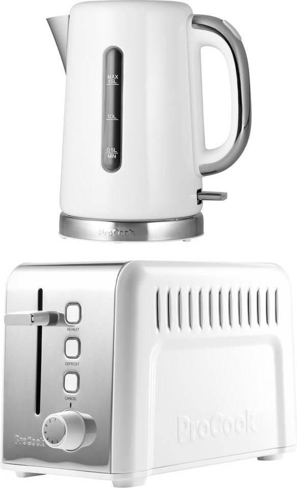 White Kettle Toaster Set