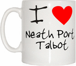 TeeTreeDesigns I Love Heart Neath Port Talbot Cup & Mug