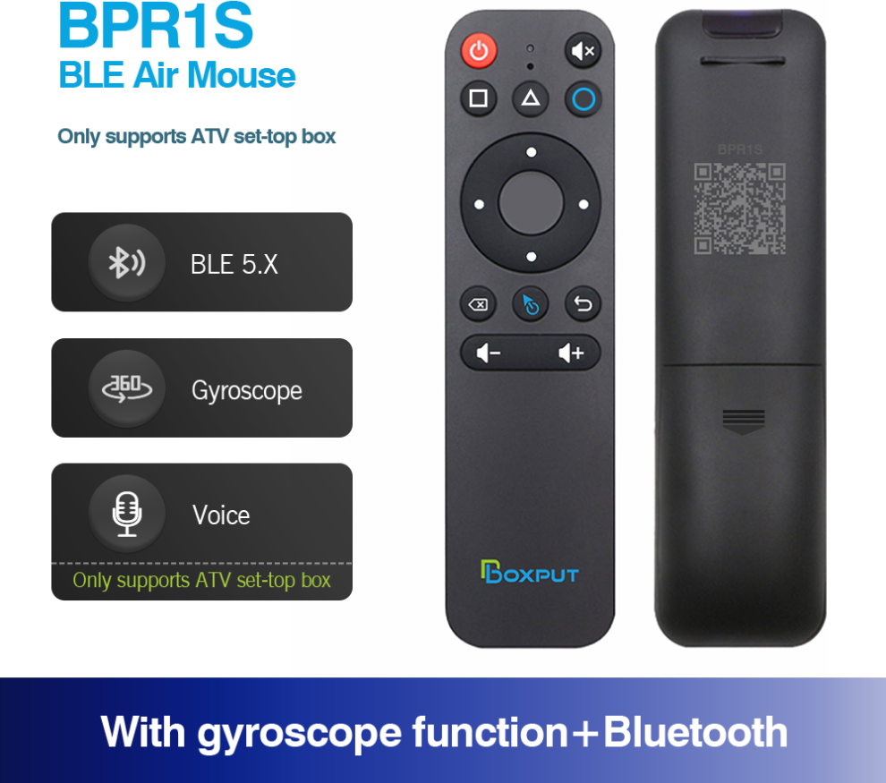 BPR1S Plus BLE 5.0 Air Mouse Voice Remote Control