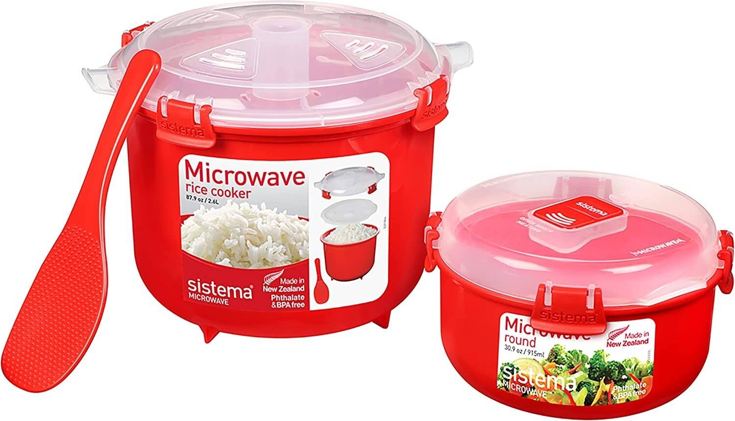 Microwave rice cooker Sistema Microwave Rice Cooker 2.6l Food Container Set
