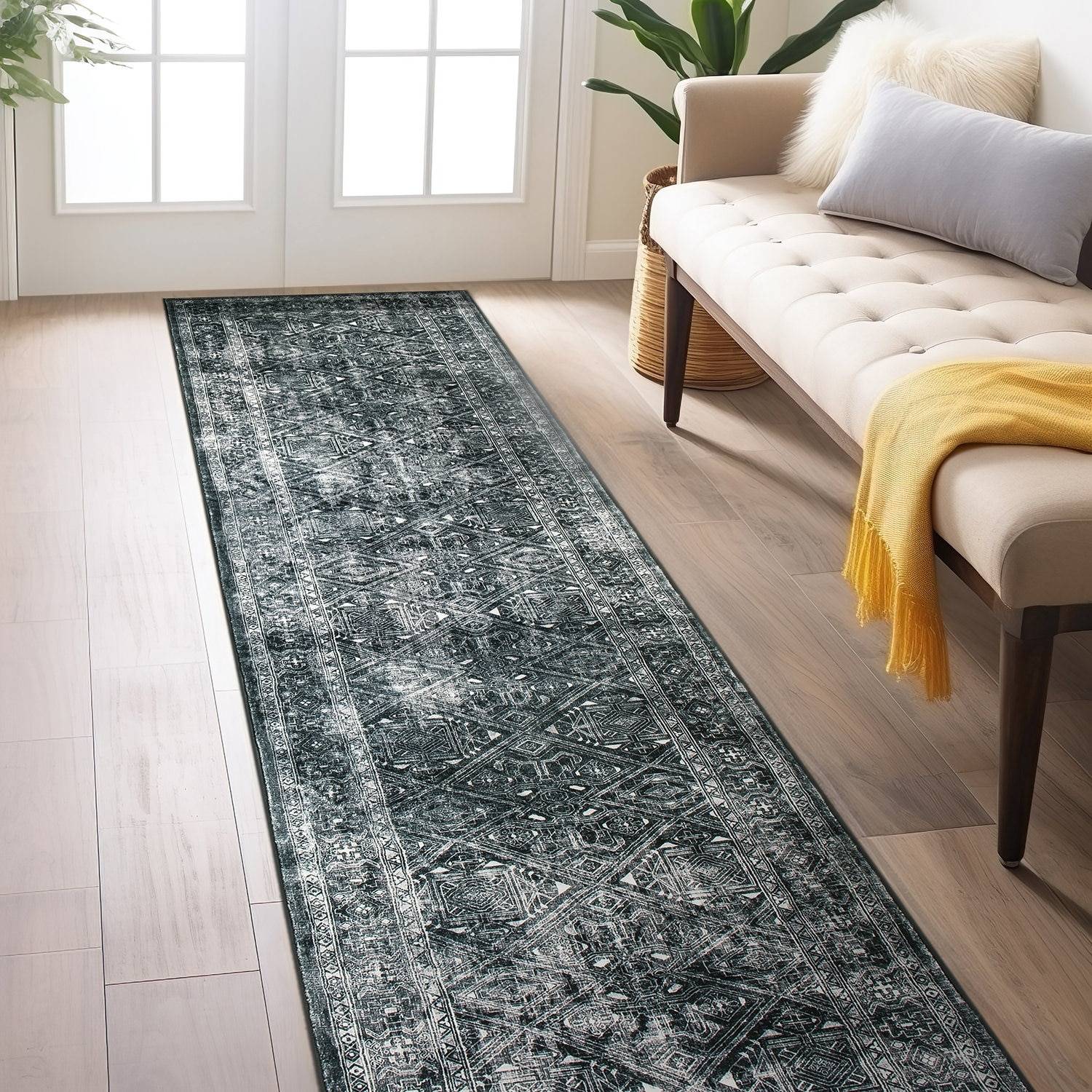 World Rug Gallery Transitional Bohemian Distressed