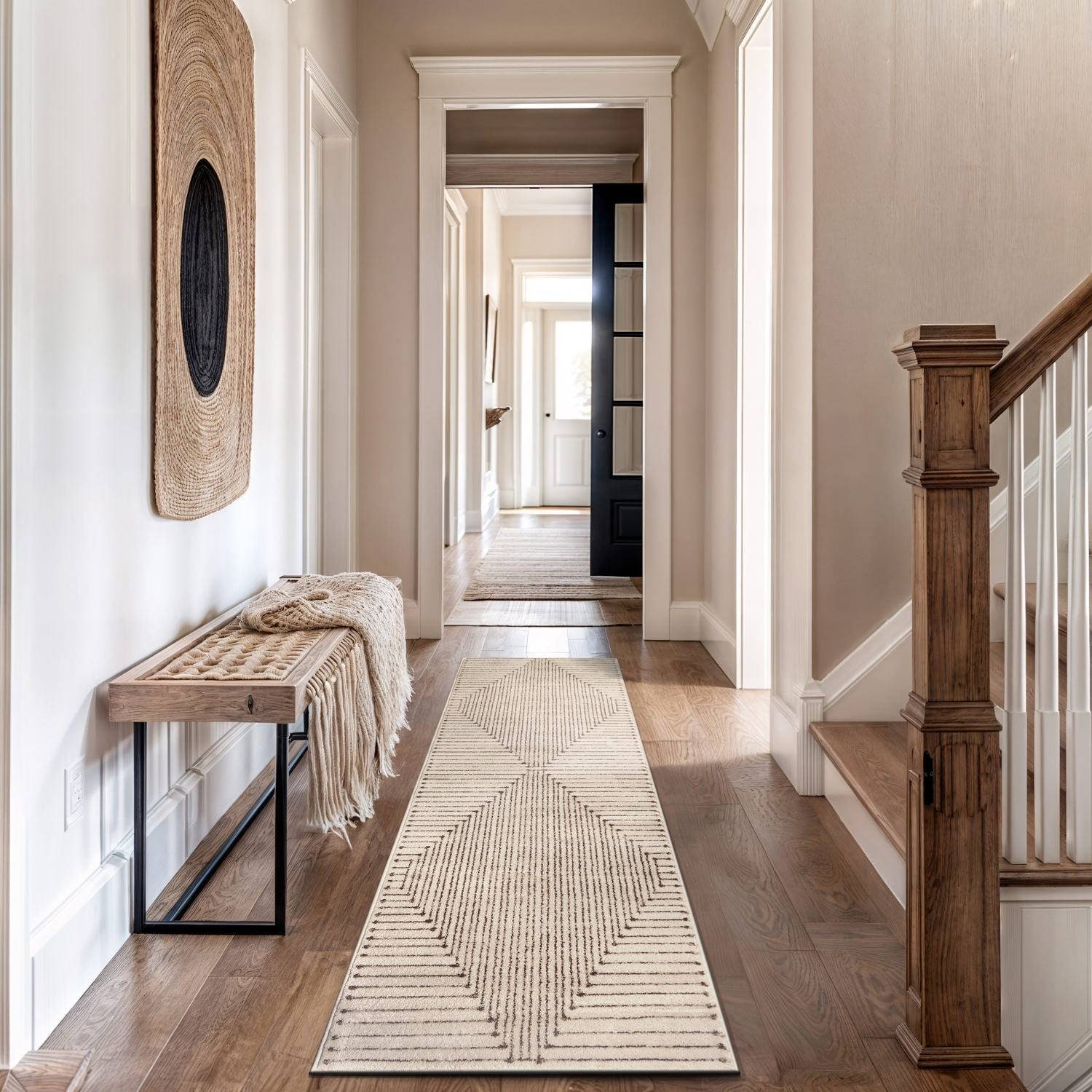 World Rug Gallery Contemporary Checkered Area