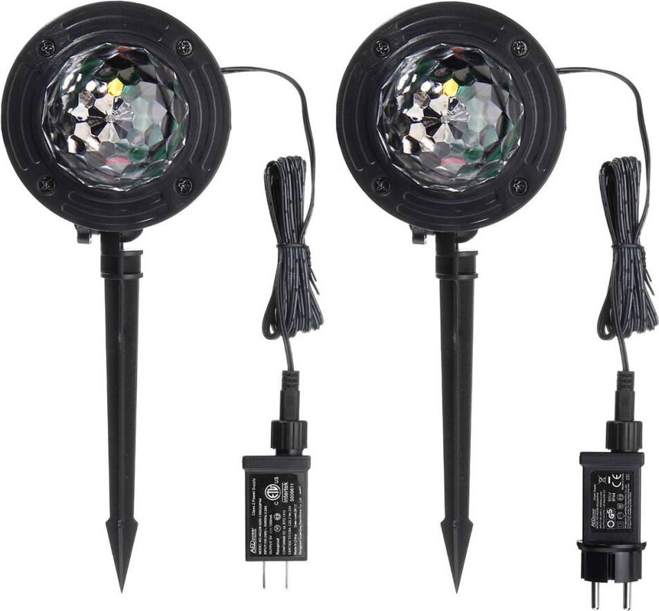 Greenzech RGB 4 LED Crystal Magic Rotating Ball Effect