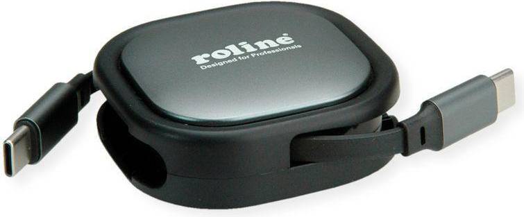 Roline USB2.0 Retractable Cable 1.20 m Sort