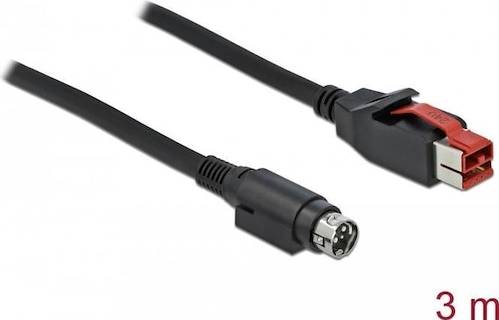 DeLock 8 Pin PlusPower Mini DIN Cable 3 Pin Power Mini DIN 3 m