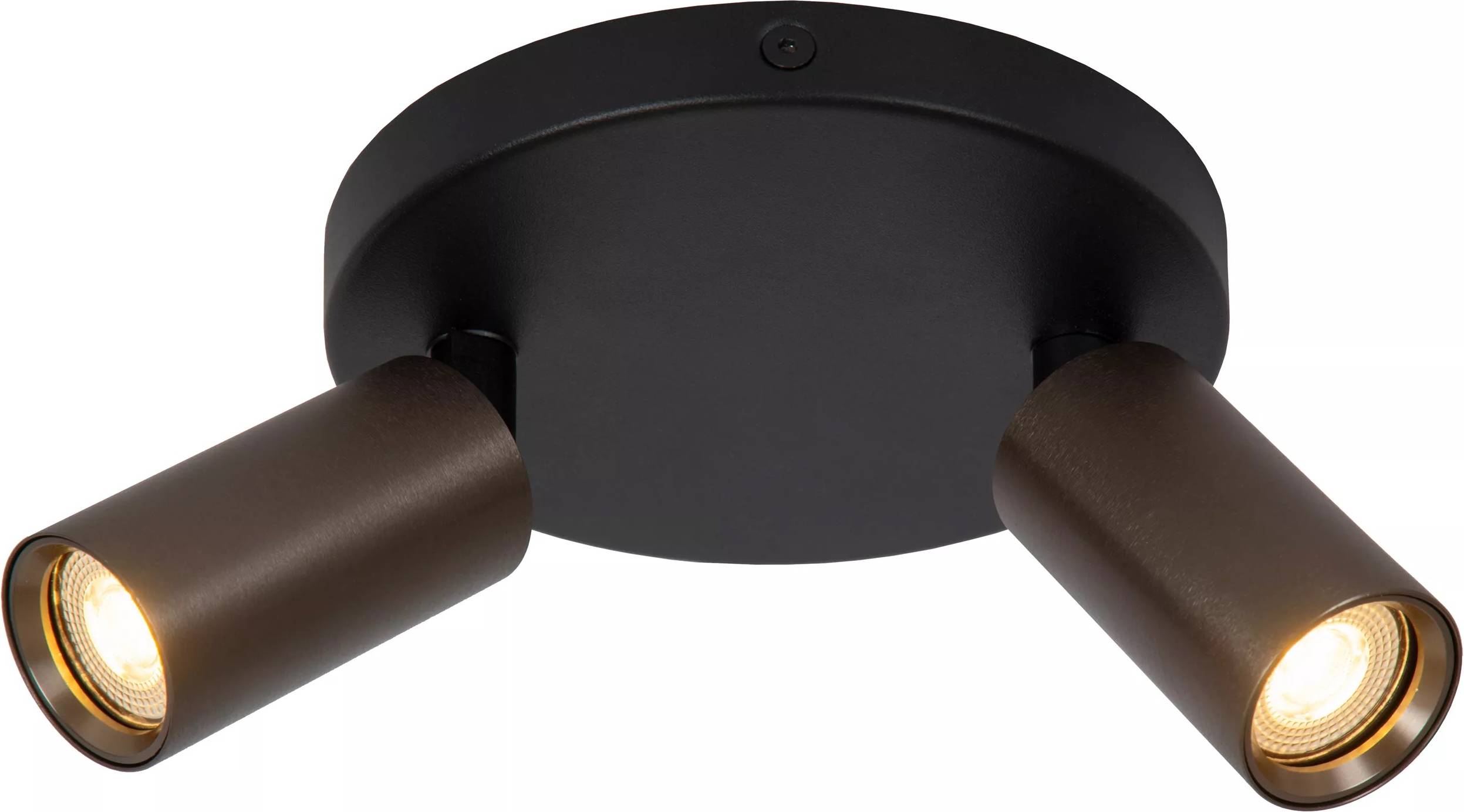 Lucide Ritmo 2L Takspotlight GU10 Mini Brun Spotlight