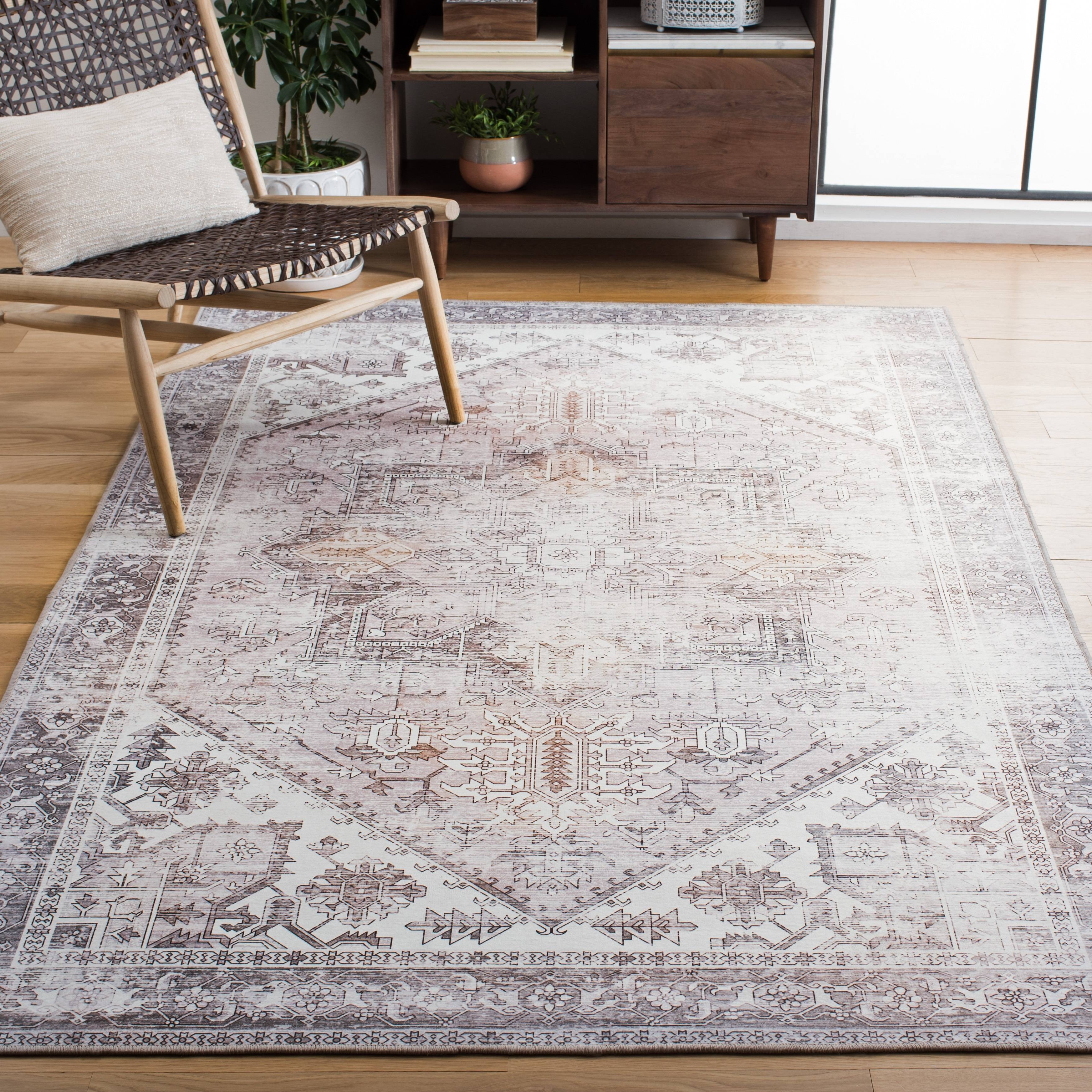 Safavieh Tucson Machine Washable Slip Resistant Rug Beige