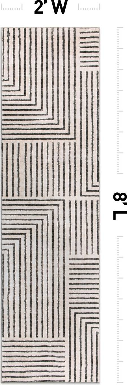 World Rug Gallery Distressed Bohemian Stripes