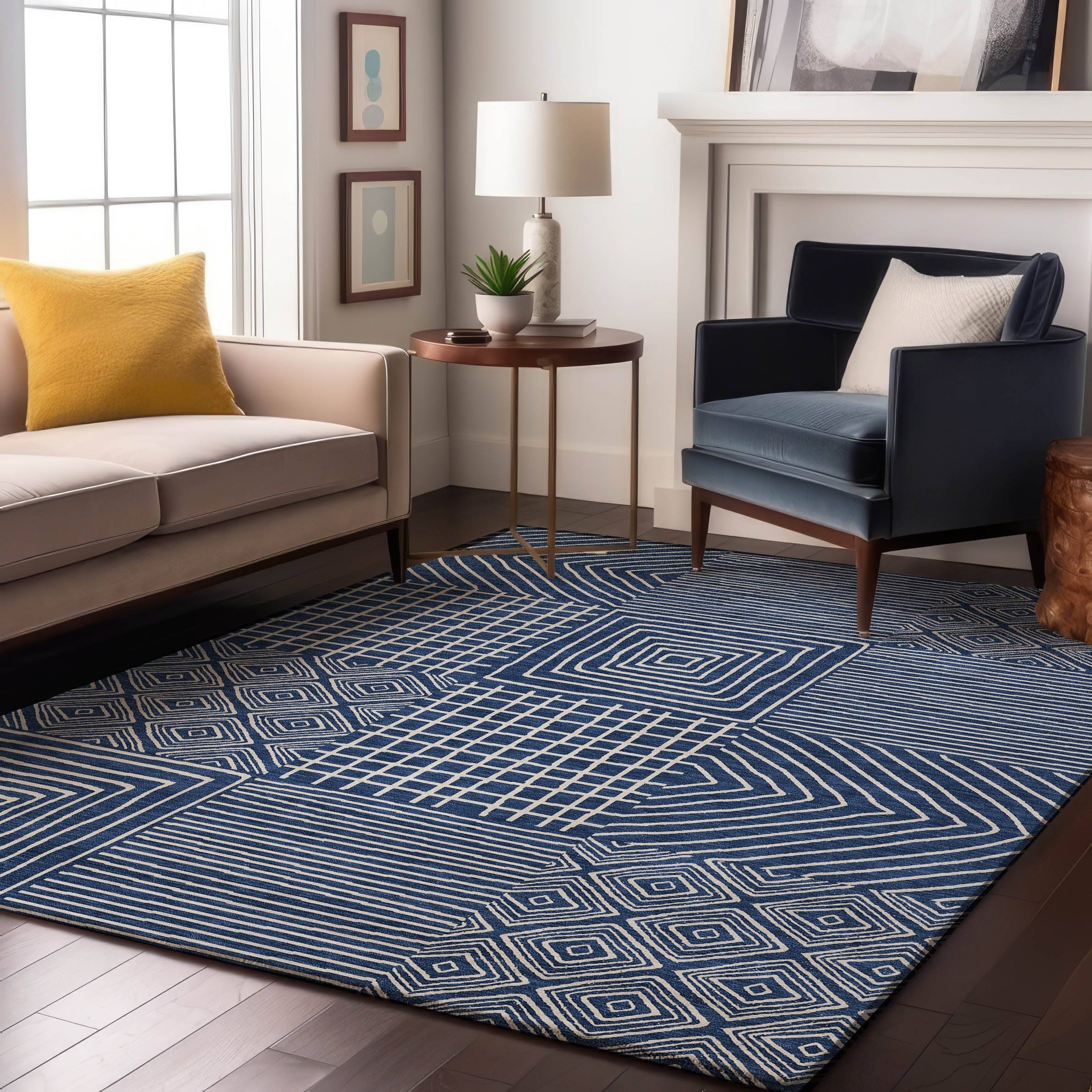 Addison Rugs Premium Washable Super Soft Geo Motif Rug