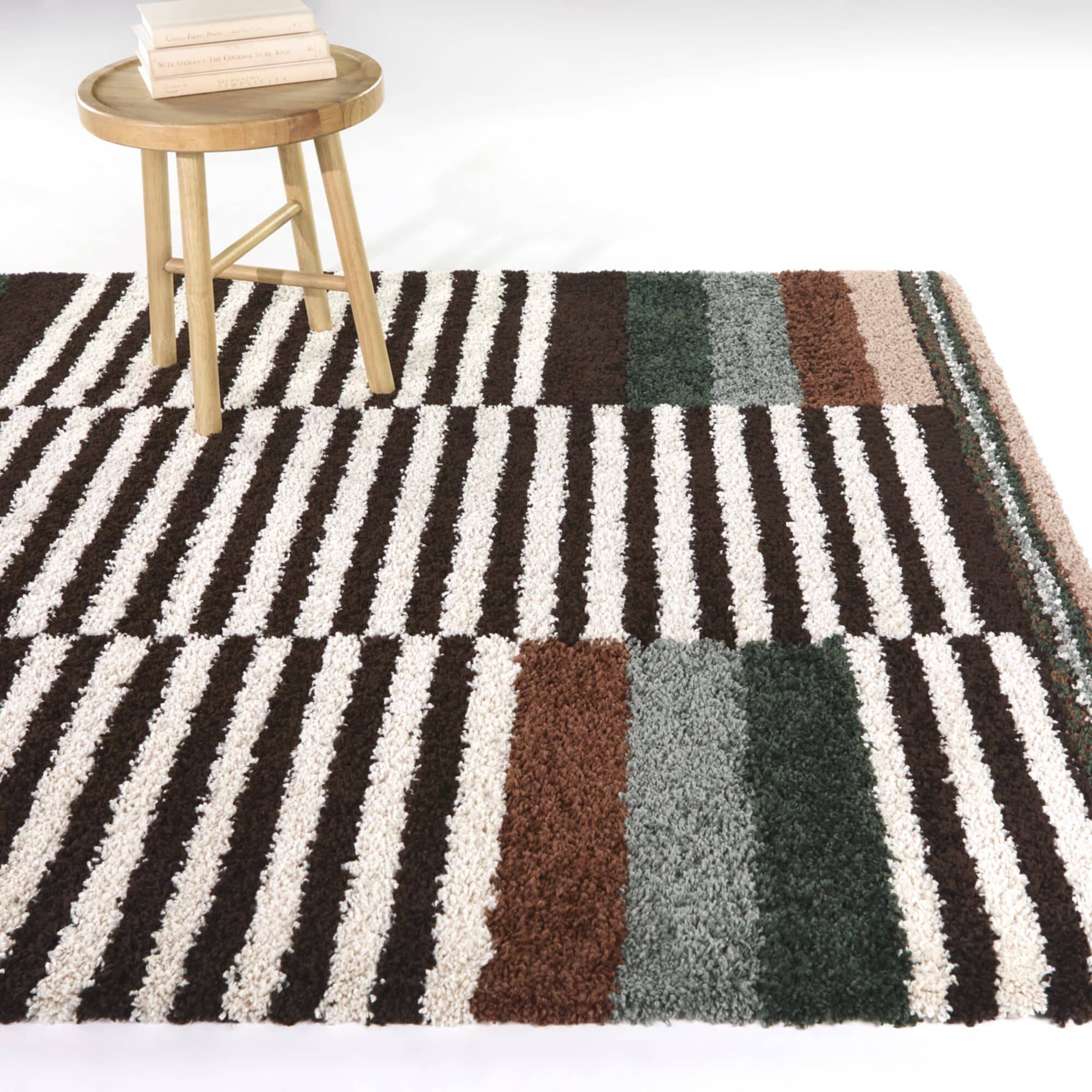 Balta Rugs Katz Modern Striped Area Rug Brown