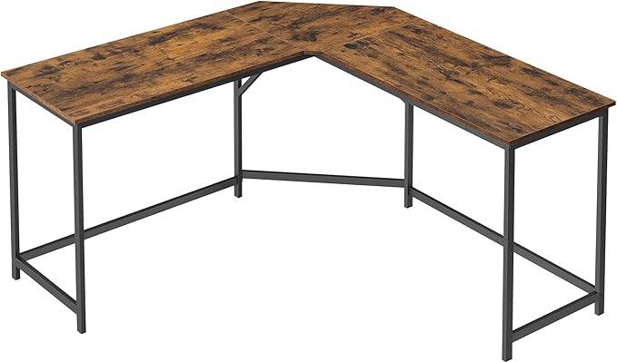 Vasagle L-Shaped Computer Rustic Brown/Ink Black