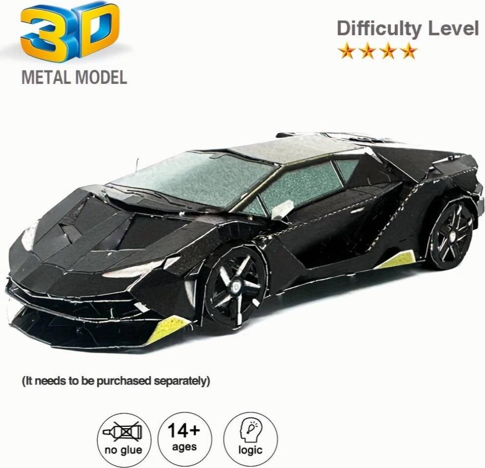 Maxpower Colorful Car 3D Metal Puzzle Kit