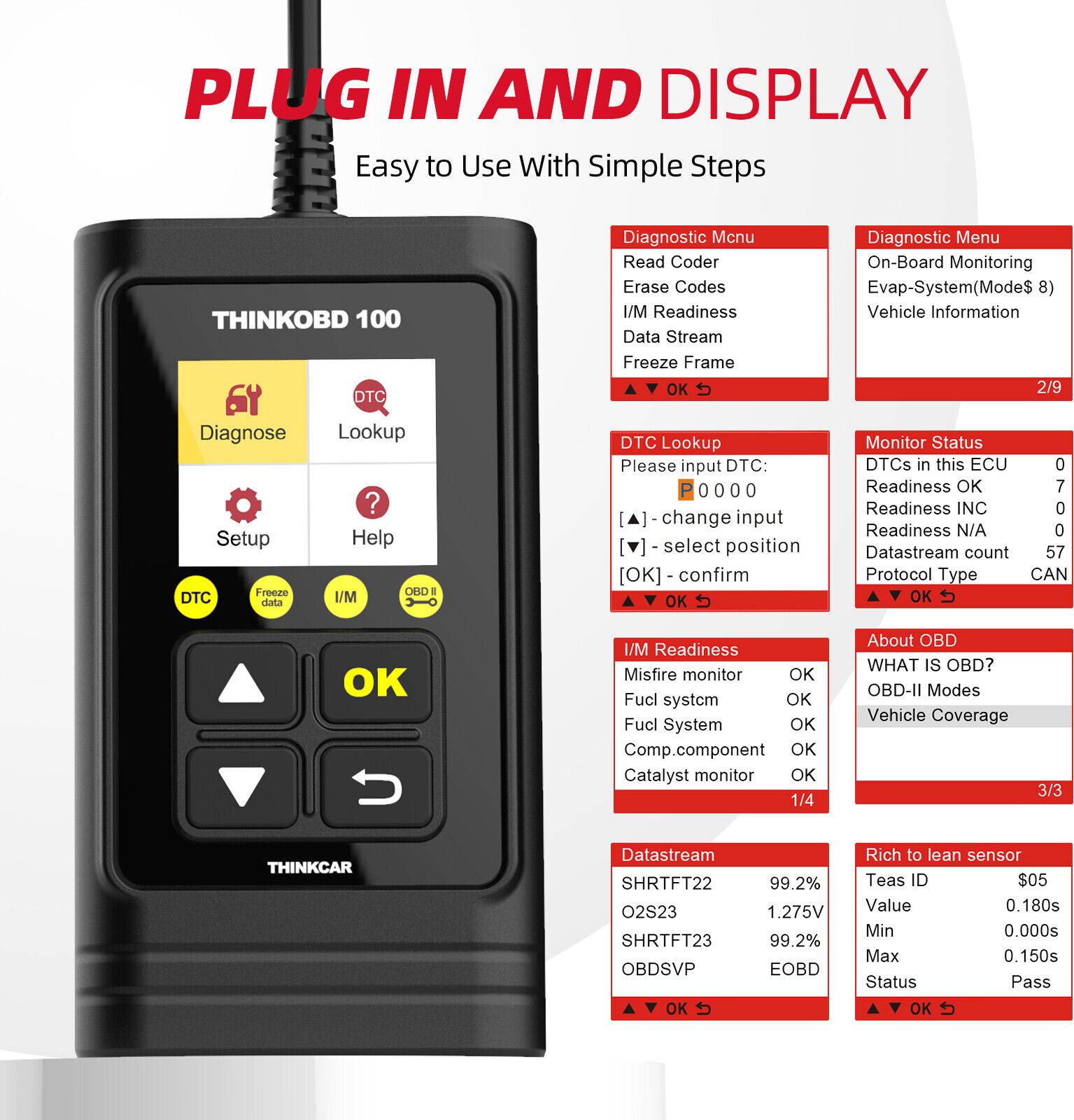 OBD100 Code Reader OBD2 Scanner