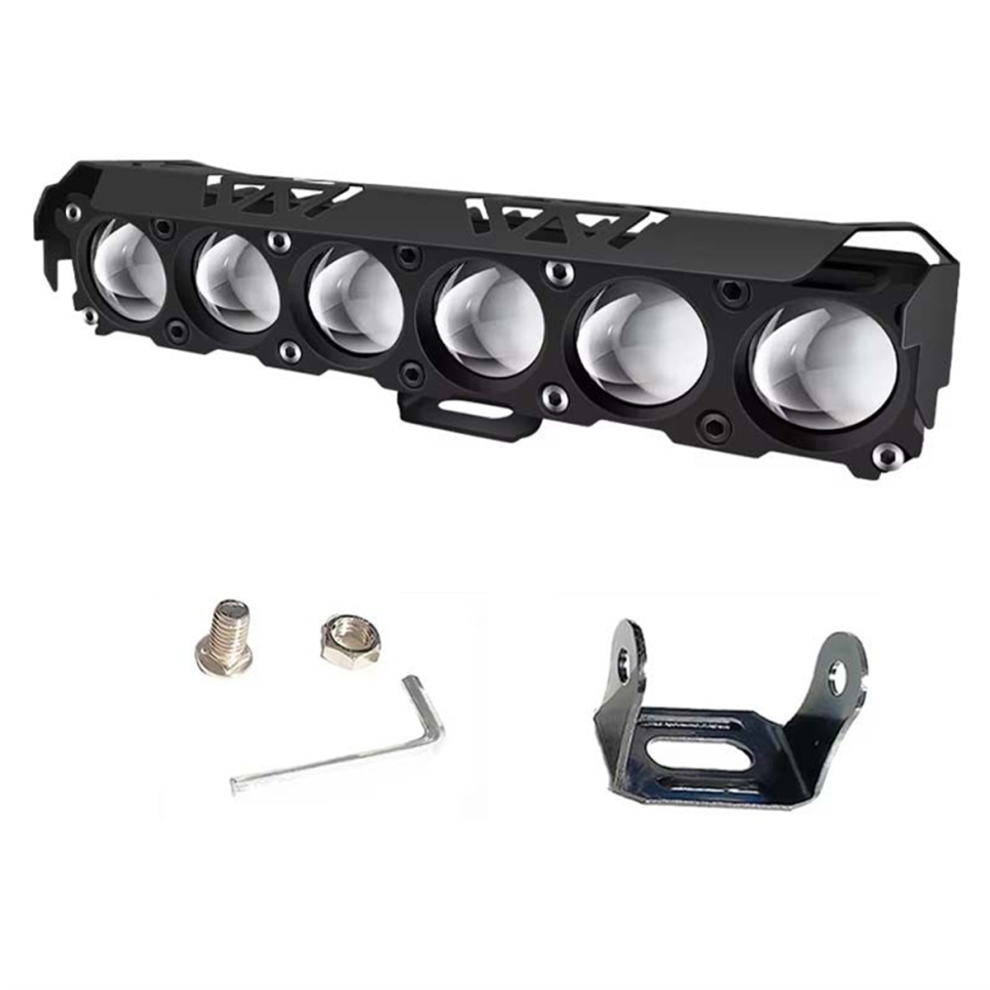6 Lens Motorcycle LED Spotlight Dual Color