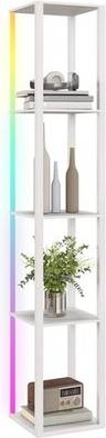Homcom RGB LED With Shelves Remote Control Floor Lamp
