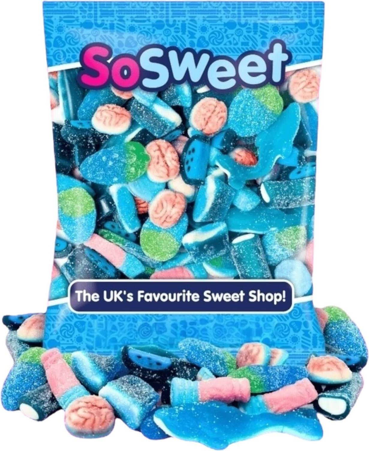 Vidal Blue Pick N Mix Sweets 1kg Raspberry