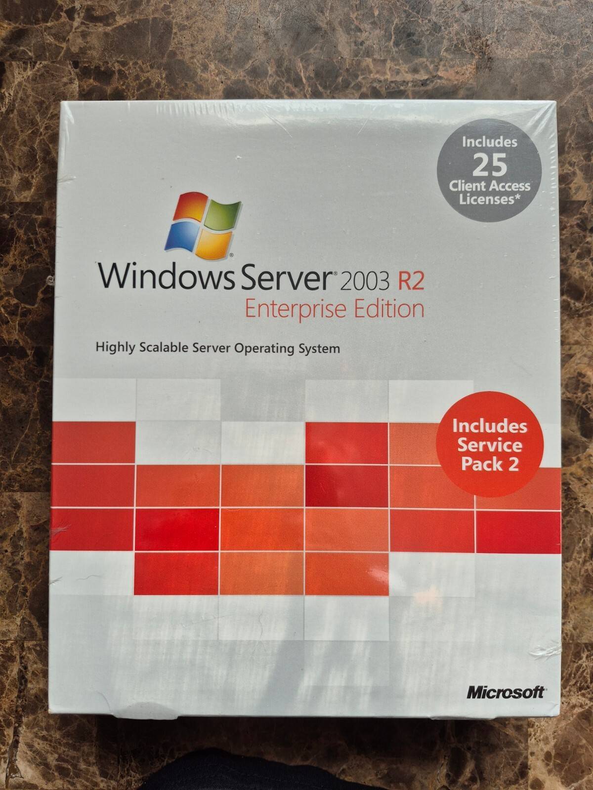 Microsoft Windows Server 2003 R2 Enterprise X86 25 Cal Retail