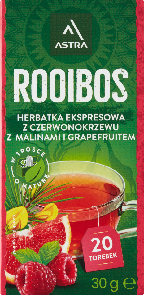 Astra Rooibos Raspberry Grapefruit Tea 20 Sachets