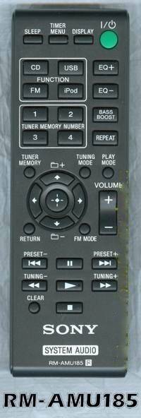 Sony Rm-amu185 Bookshelf Hi-Fi Remote