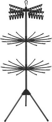 Folding clothes drying rack Costway Folding Freestanding Tripod Laundry Drying Rack 24 Clips 32 Rods