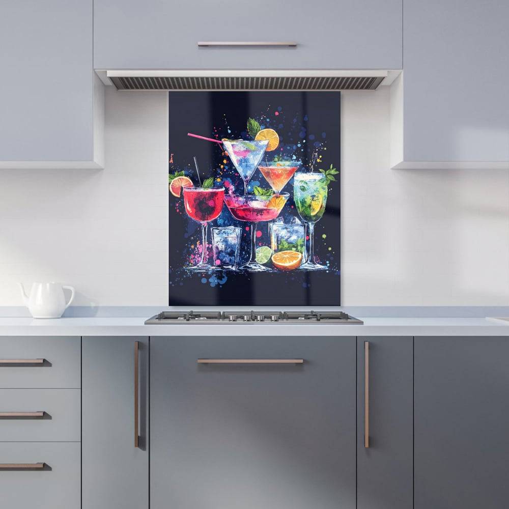 Warren Reed Designer Nighttime Cocktail 75 x 60 cm Splash Guard