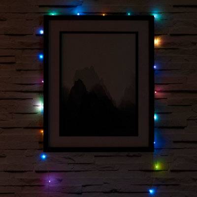 B&Q Battery Powered Multicolour 50 Led Indoor Multi Colour String Lights String Light