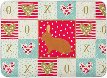 Caroline's Treasures Rex Rabbit Love Machine Washable Foam Mat