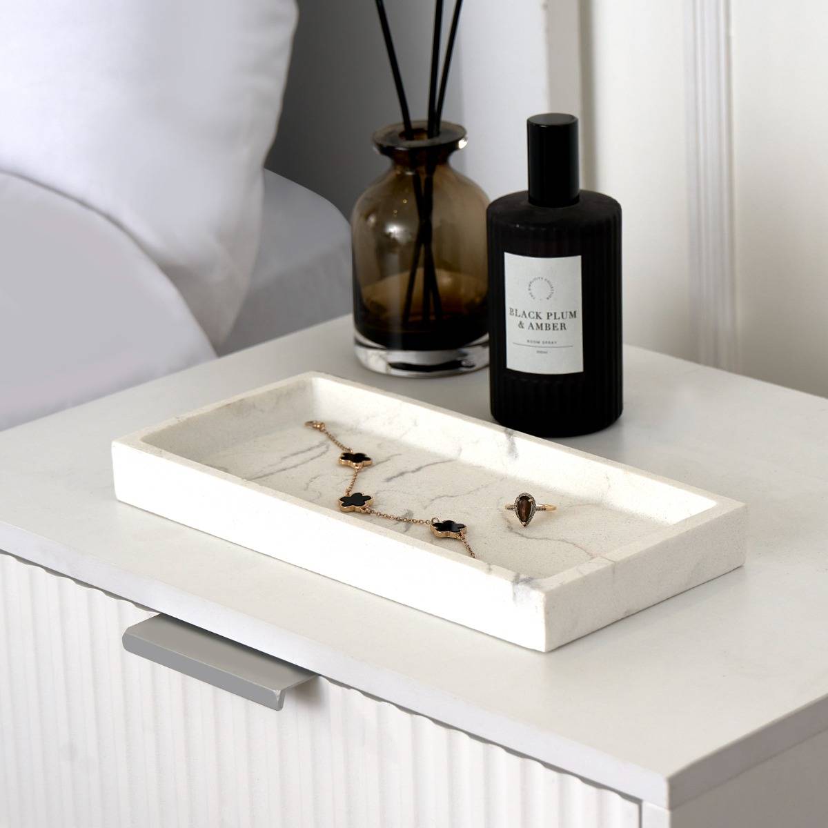 Rectangle White Marble
