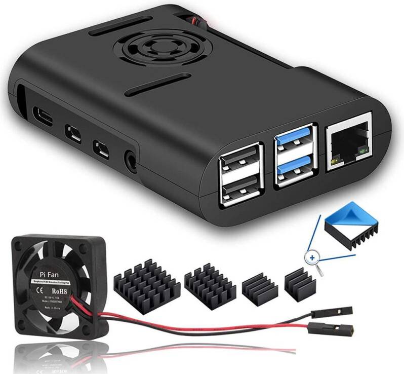 Pi 4 Werleo Case for Raspberry Pi 4 with Cooling Fan