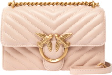 Pinko Mini Love Bag One Chevron - Powder Pink
