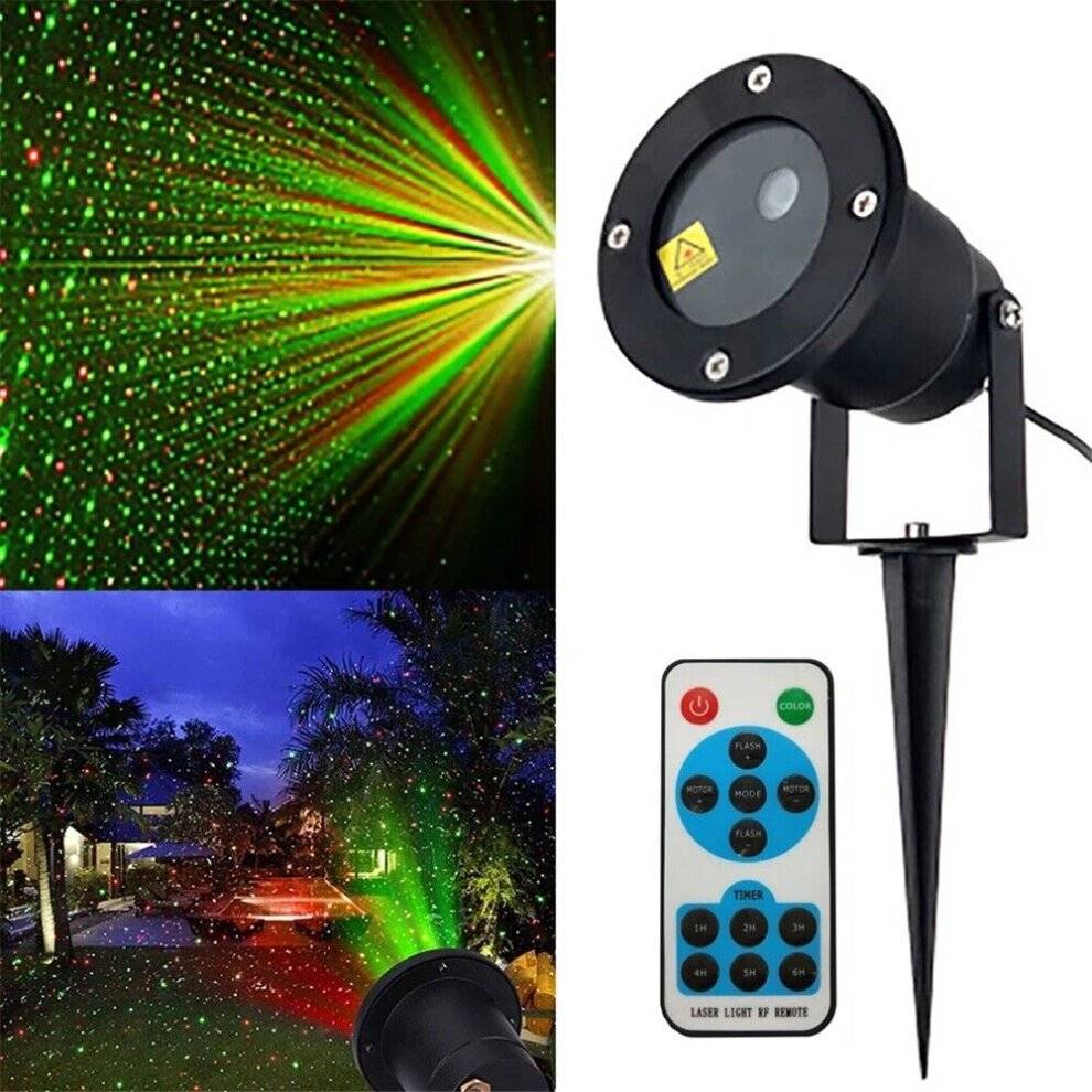 Christmas projector light outdoor Red Green LED Laser Projector Light Ground Lighting