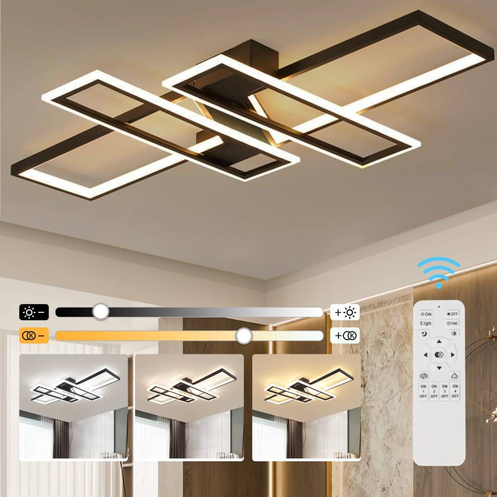 EIDISUNY LED Dimmable Rectangle 94W Ceiling Flush Light