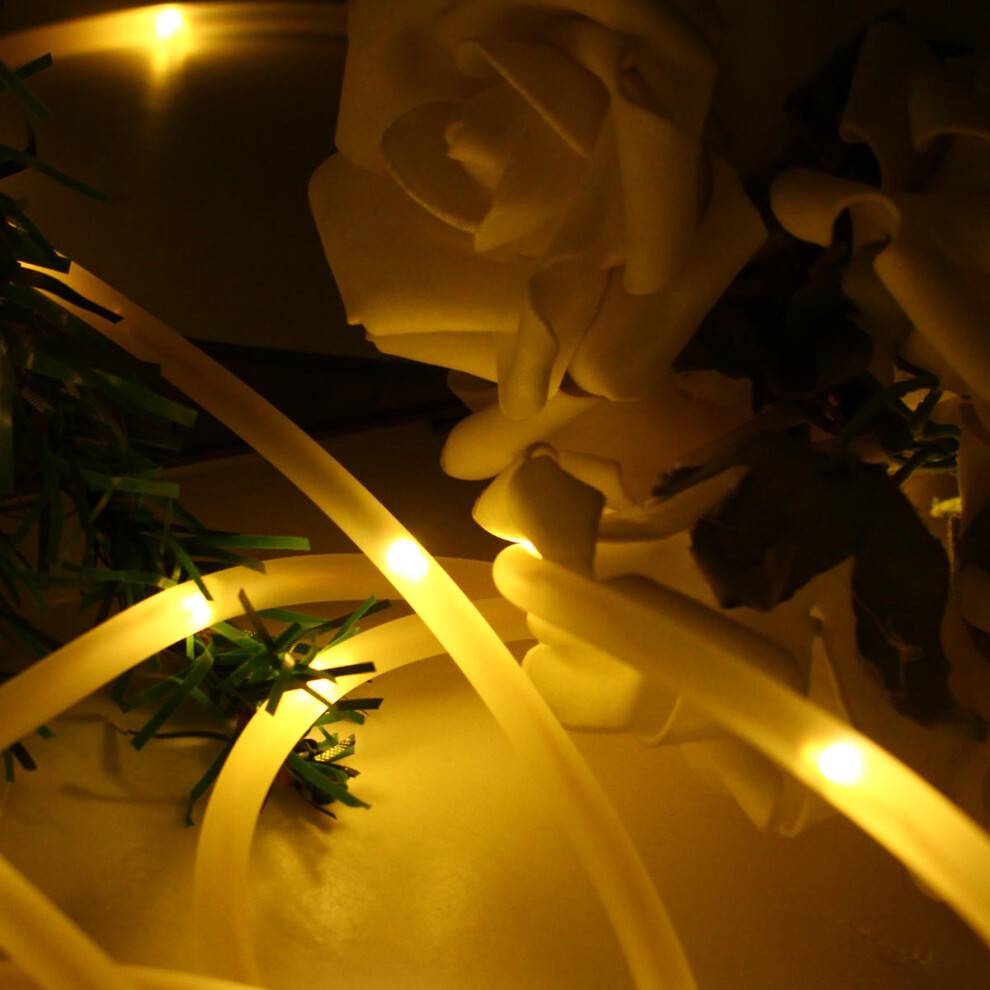 Greenzech Warm White 5M 50LED Battery Powered Rope Tube String Light