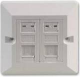 Pro Signal UT-8702 Face Plate Double RJ45 Cat5e