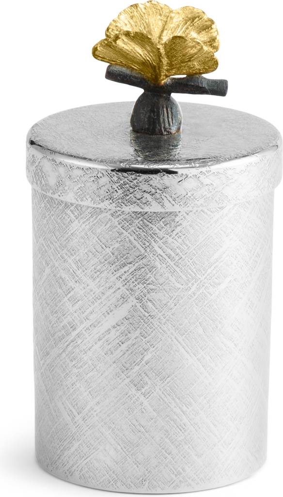 Butterfly Ginkgo Round Container Silver OS