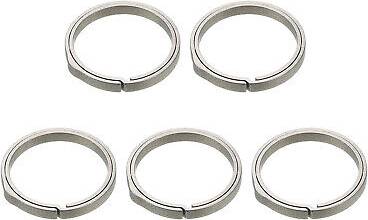Uxcell Titanium Keychain Rings 5 Pcs 1-Inch - Silver