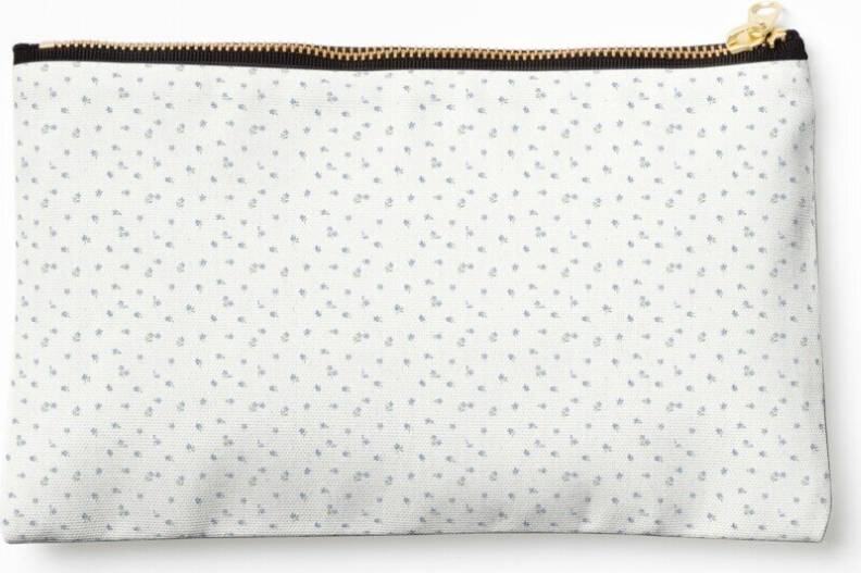 WHIBOS Makeup Bag Simple Floral Design - Blue