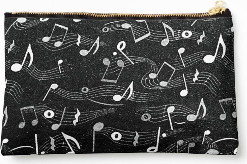 WHIBOS Musical Notes Cosmetic Organizer Tyvek Paper Bags - Musical Notes
