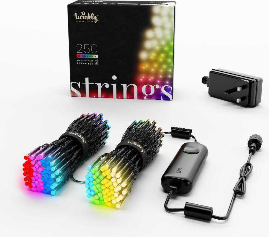 Twinkly lights Twinkly Strings 250 LED RGB White LED String Light