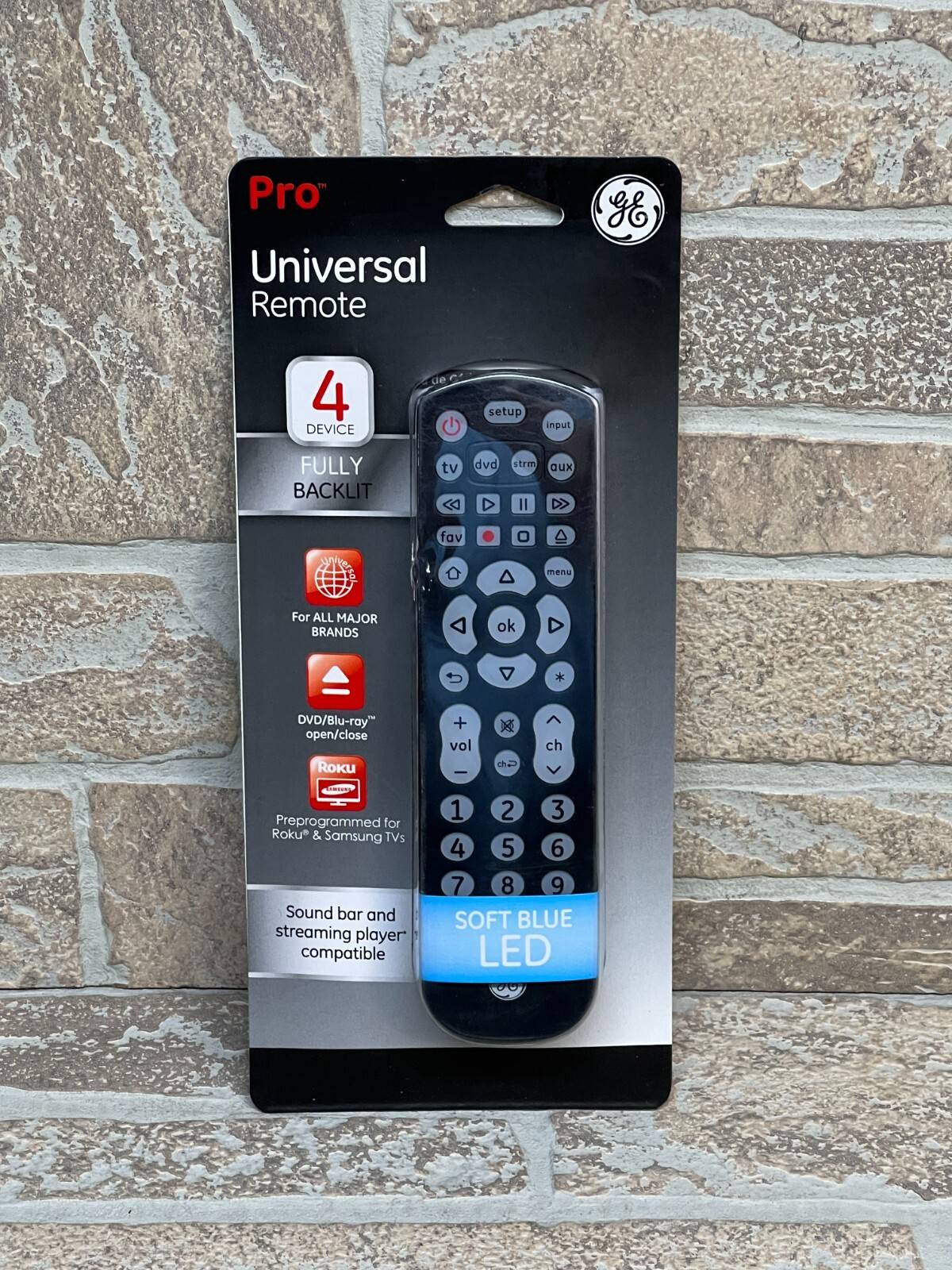 GE Pro Universal Remote Model 37607 4 Device Led Backlight