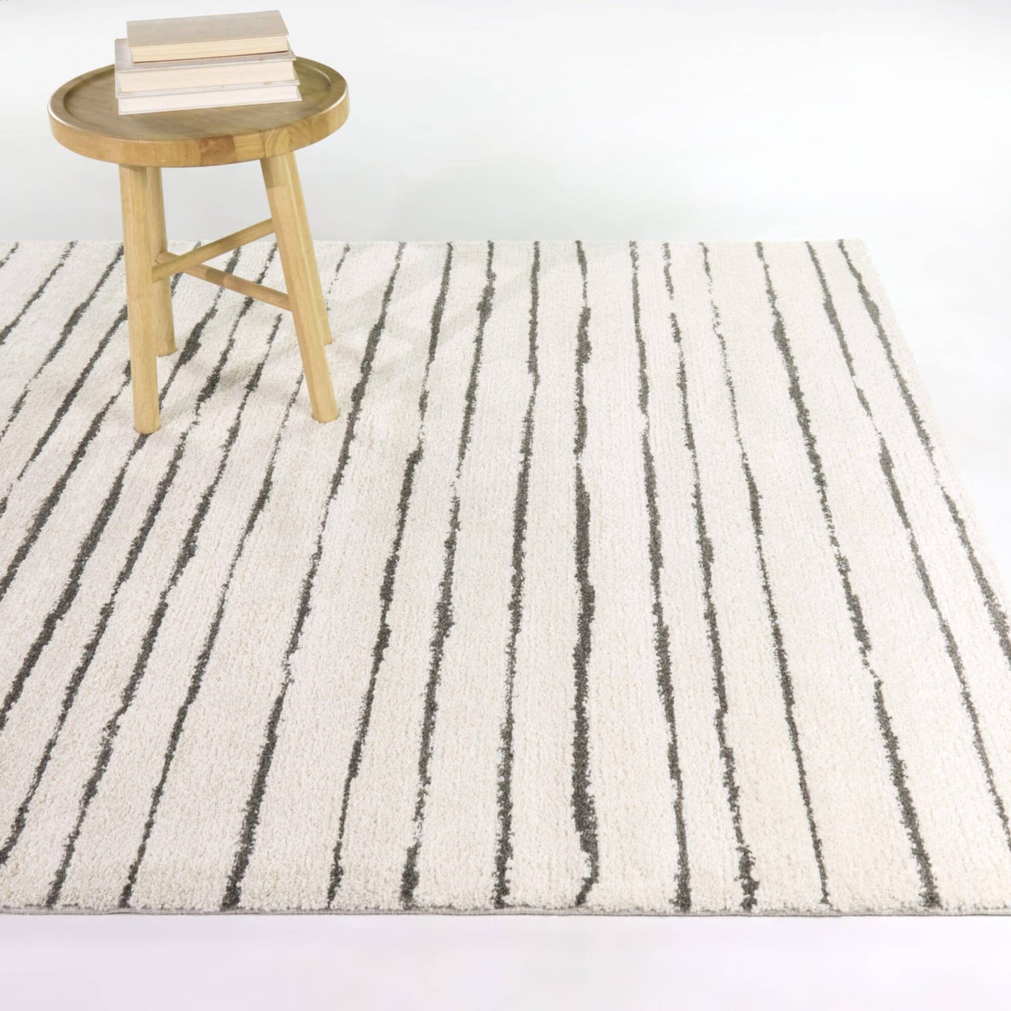 Balta Rugs Abstract Stripe Area Rug Beige, Gray 8x10"
