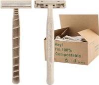 Biodegradable Eco Friendly Disposable Razors 50 Pack