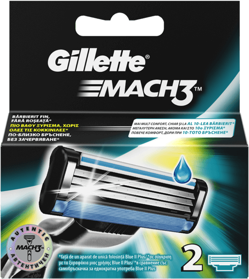 Gillette mach 3 blades Gillette Razor Refills Mach 3 2 Pieces