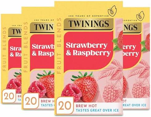 Twinings Strawberry Raspberry Tea 80 Biodegradable Bags 80pcs