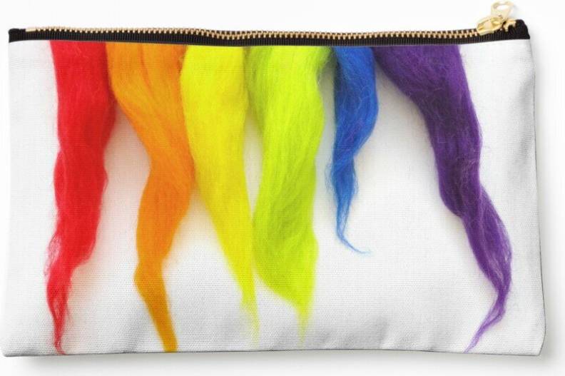 WHIBOS Rainbow Colored Roving Cosmetic Organizer - Colored